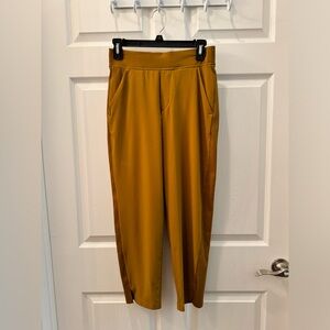 Athleta Mustard Yellow Cropped Jogger Pants